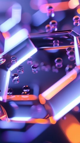Hexagono violeta 3D Fondo de pantalla