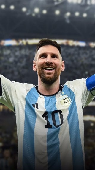 Messi celebrating Argentina National Team Wallpaper