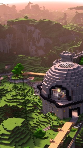 Construction in Minecraft Wallpaper