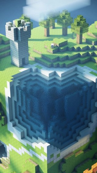 Minecraft world cube Wallpaper