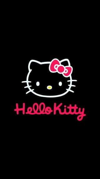 Hello Kitty black Wallpaper