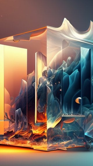 Cubo abstracto 3D Fondo de pantalla