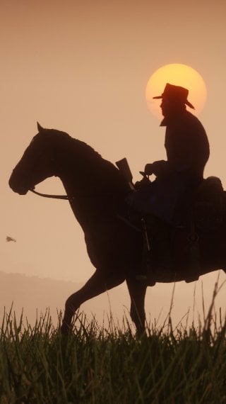 Red Dead Redemption, Horse at sunset Wallpaper