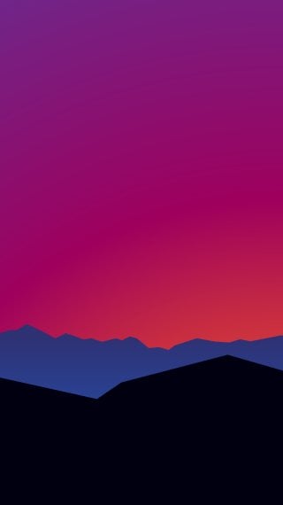 Mountains sunset red pink minimalist Wallpaper