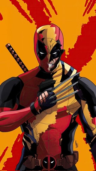 Deadpool X Wolverine fusión Ilustración Fondo de pantalla