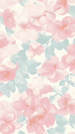Patron de flores Aesthetic Coquette Fondo de pantalla