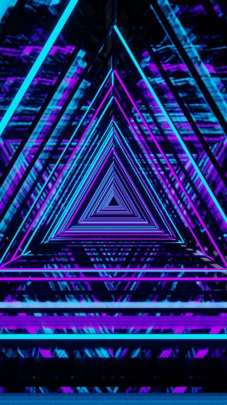 Triangle tunnel pattern Wallpaper