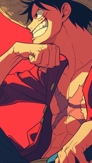 Ilustración Luffy de One Piece Fondo de pantalla