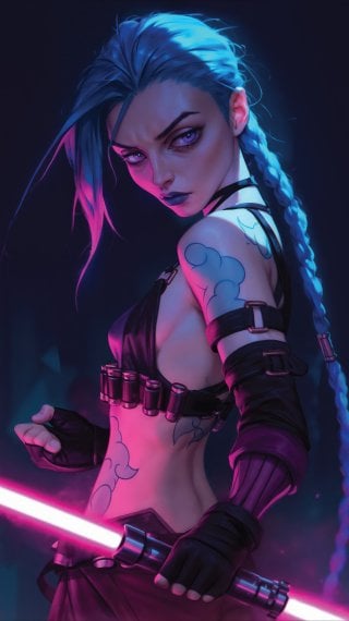 Jedi Jinx from League of Legends Wallpaper