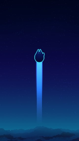 Star Wars Minimalist Millennium Falcon Wallpaper