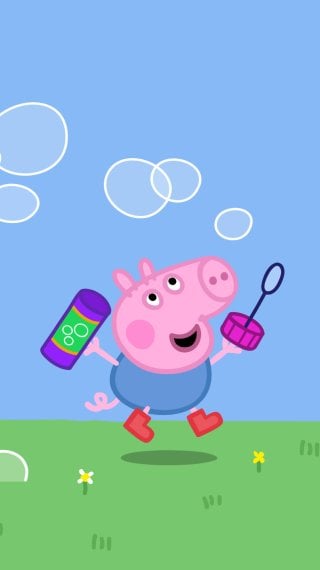 Peppa Pig y su hermano George Pig Fondo de pantalla