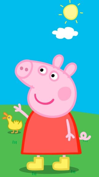 Peppa Pig con su hermano George Pig Fondo de pantalla