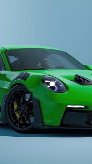 Green Porsche 911 GT3 RS Wallpaper
