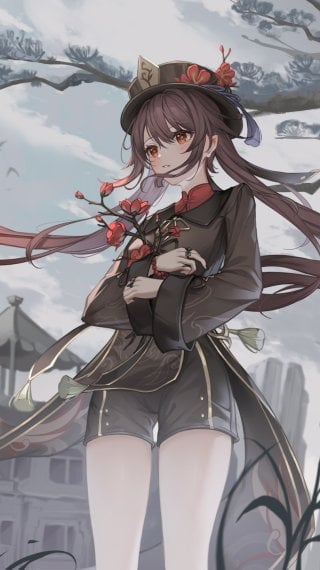Hu Tao de Genshin Impact Fondo de pantalla