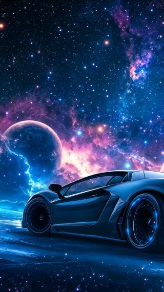 Lamborghini paisaje del universo Fondo de pantalla