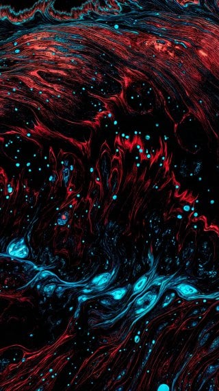 Pintura abstracta azul y rojo Fondo de pantalla