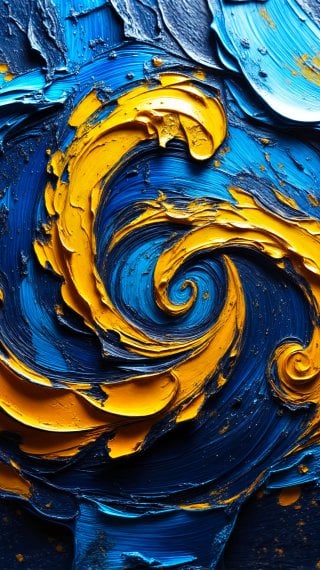 Vórtice de impasto pinceladas de pintura Fondo de pantalla