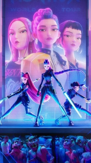 KPop Demon Hunters on stage Wallpaper