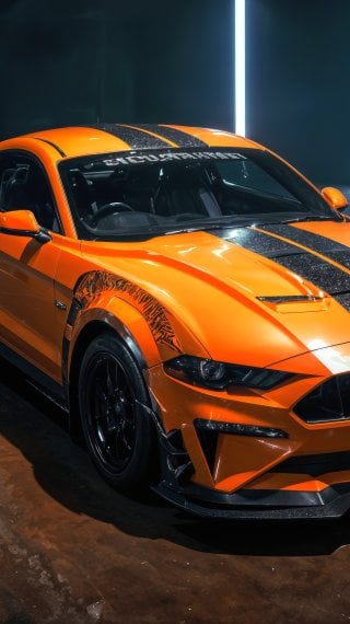 Digital car art inspired by Ford Mustang Shelby GT500 Wallpaper