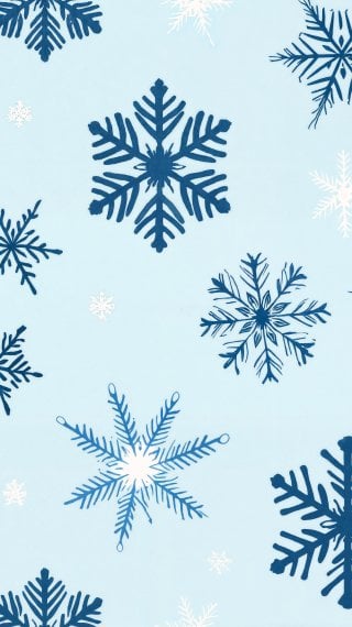Blue snowflake Christmas pattern Wallpaper