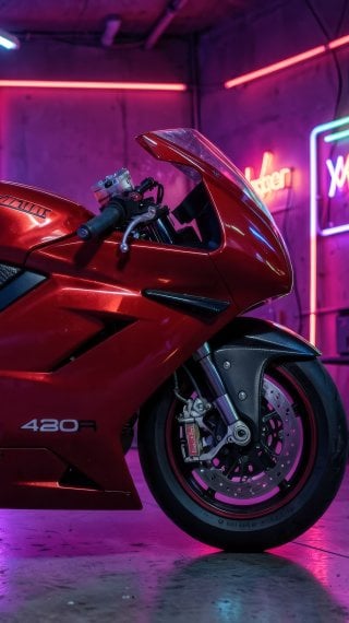 Y2K Superbike inspiración de Moto en Arte Digital Fondo de pantalla