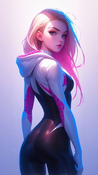 Spider Gwen from The Spider Verse Wallpaper