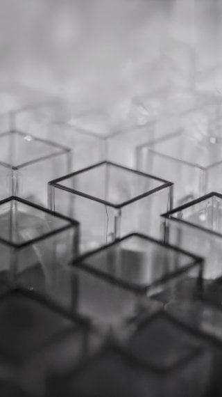 Abstract grid of glass in grayscale Wallpaper