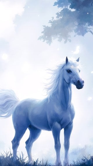 Spirit Horse Landscape: Freedom, Strength, and Purpose Wallpaper