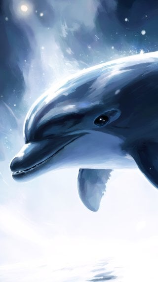 Delfín de Espíritu: Alegría, inteligencia emocional y armonía V2 Fondo de pantalla