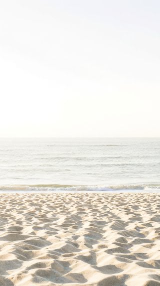 Aesthetic Minimal Beach in Pastel Colors Wallpaper
