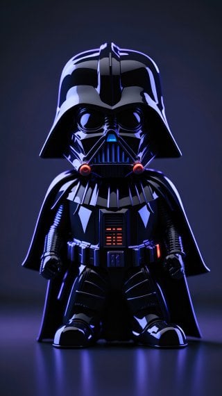 Mini Darth Vader: Arte digital en 3D Fondo de pantalla