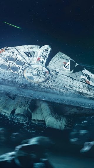 El Halcón Milenario de Star Wars Fondo de pantalla