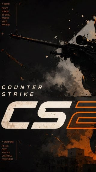 Counter-Strike 2 (CS2) – Póster cinematográfico de videojuego Fondo de pantalla