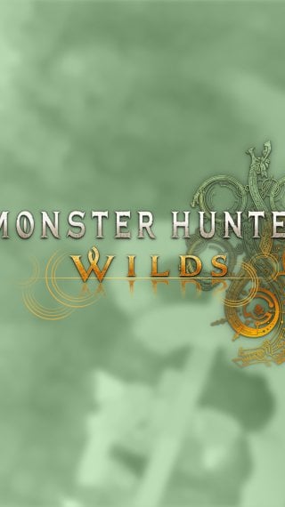 Monster Hunter Wilds Logo - Green Background Wallpaper