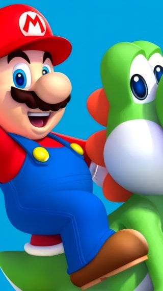 Mario con Yoshi Fondo de pantalla