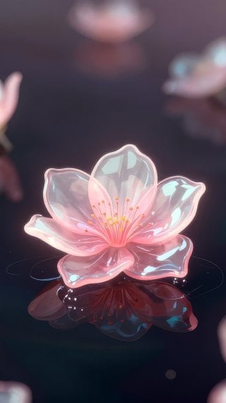 Arte floral de vidrio aesthetic oscuro Fondo de pantalla