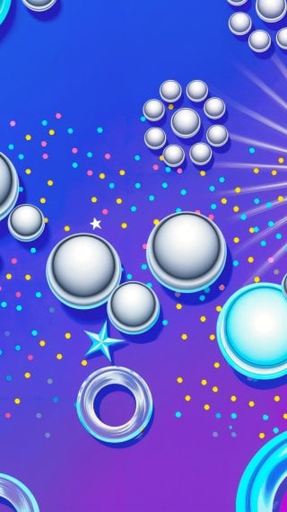 Diseño abstracto Y2K con burbujas brillantes - Aesthetic Fondo de pantalla