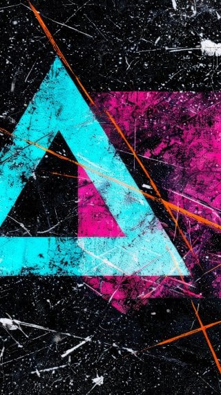 Arte digital grunge con formas geométricas Fondo de pantalla