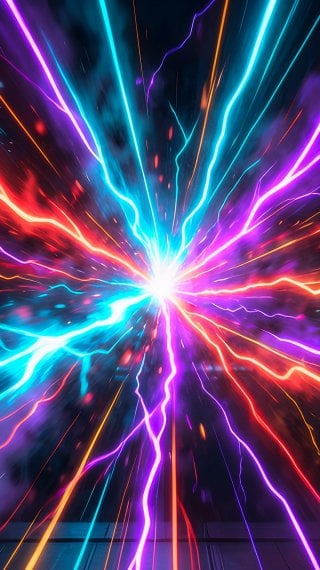 Neon Energy Explosion Wallpaper