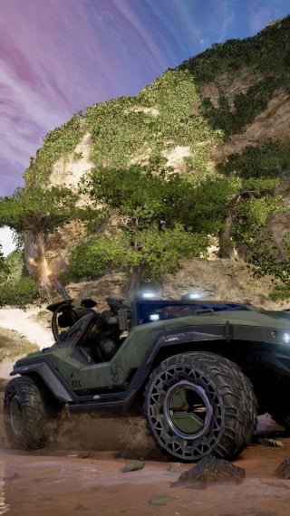 Halo: Combat Evolved - Vehicle scene on the beach Wallpaper