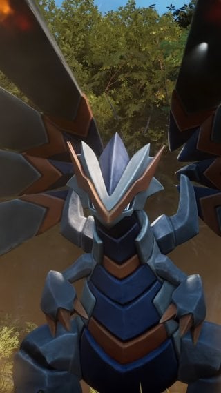 Aegidron from Palworld breathing fire Wallpaper