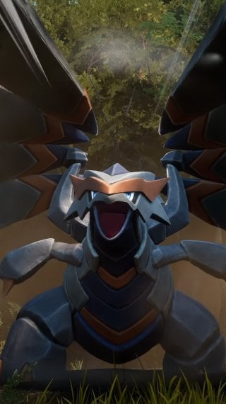 Aegidron in attack position - Palworld Wallpaper