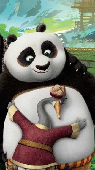 Li Shan and Po in Kung Fu panda 3 Wallpaper