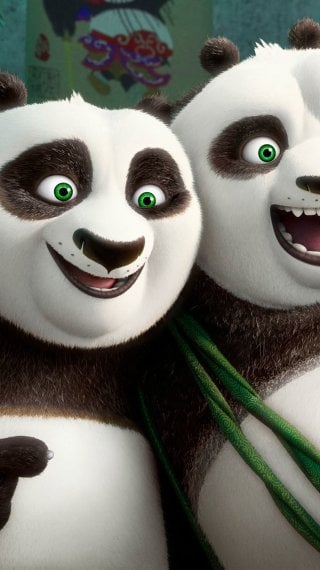 Po and Li in Kung fu panda 3 Wallpaper