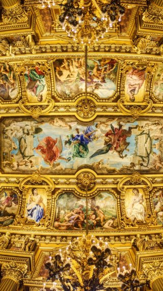 The roof of the Opera Garnier Grand Wallpaper