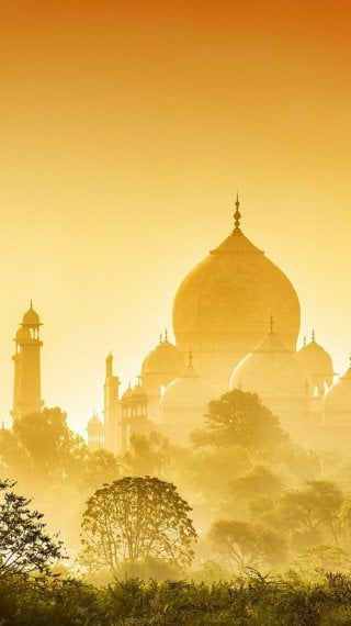 Golden taj mahal Wallpaper