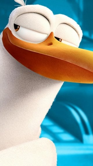 Junior y bebé de La cigüeña Fondo de pantalla