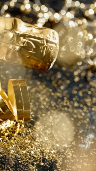 Celebración año 2017 en dorado Fondo de pantalla