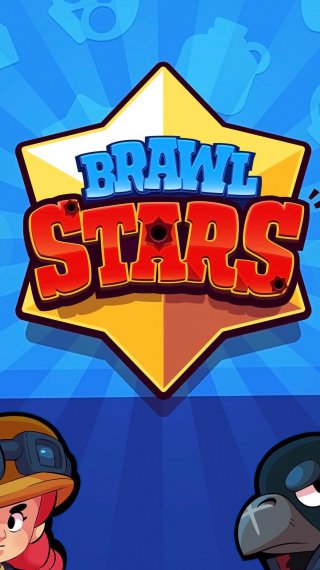Brawl Stars Logo and characters Wallpaper
