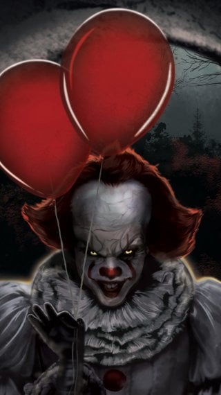 Pennywise with ballons fanart Wallpaper